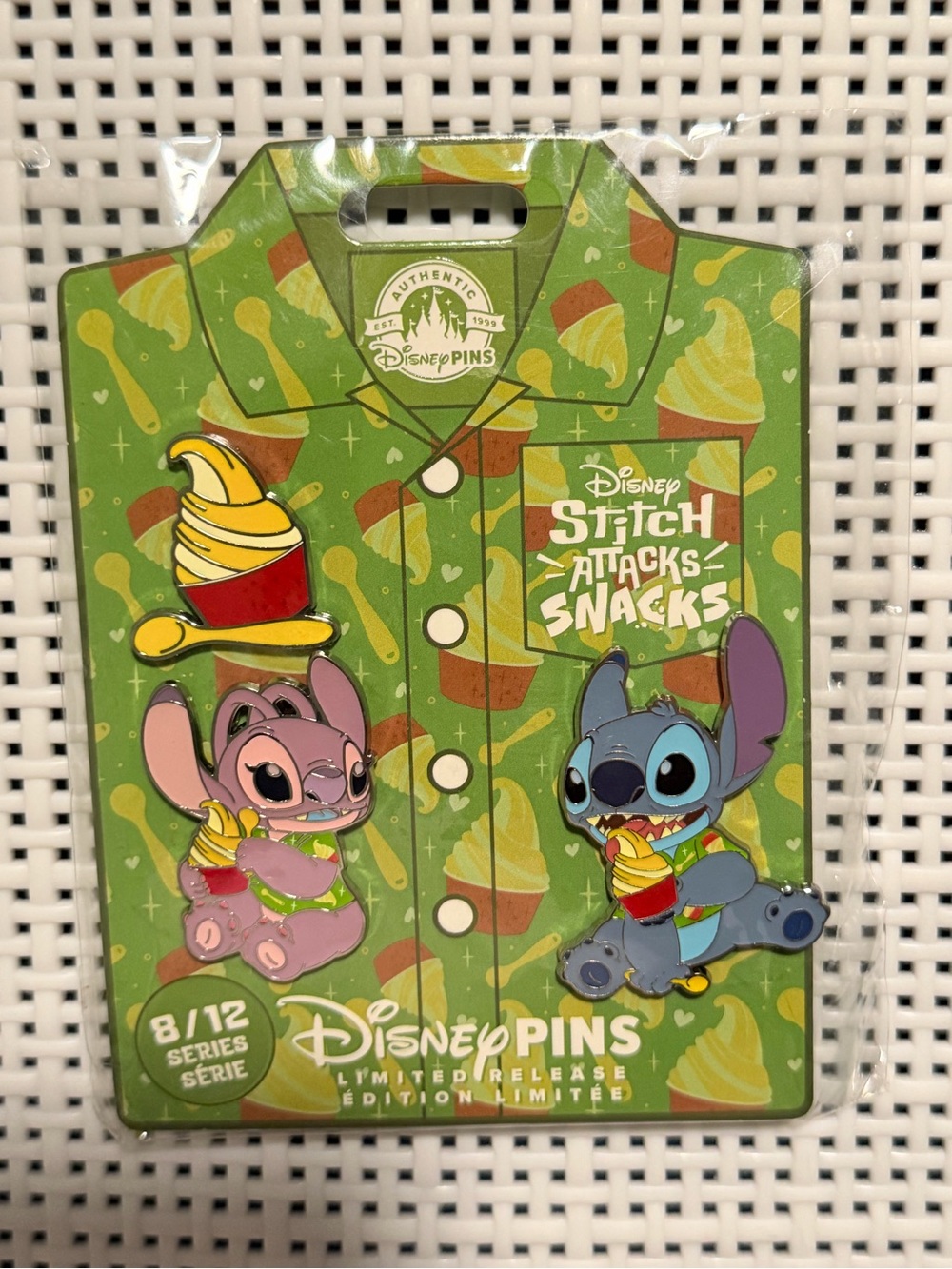 Stitch Attacks Snack Pin Set #8 out of 12 Pineapple Swirl/August